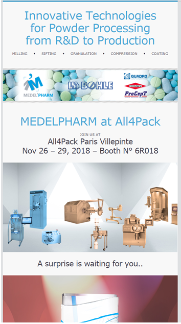 European debut for Medelpharm STYL’One Nano at All4Pack Paris