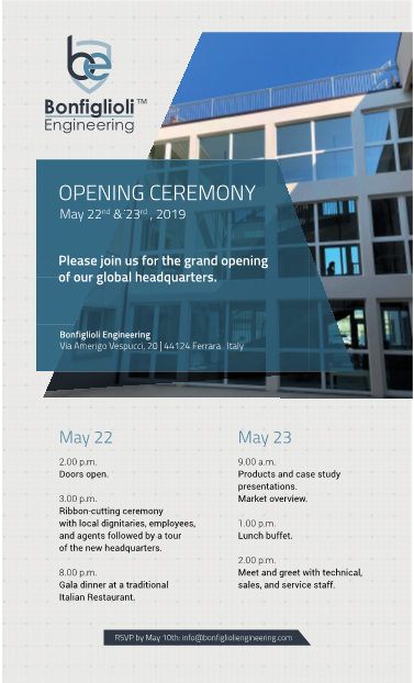 Bonfiglioli Engineering opens new global headquarters