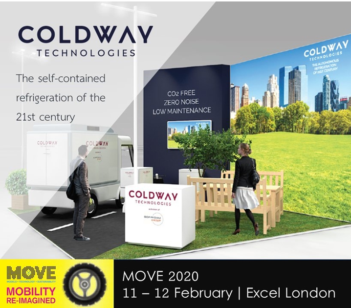 Sofrigam’s entity Coldway showing a disruptive refrigeration technology for urban deliveries at MOVE 2020