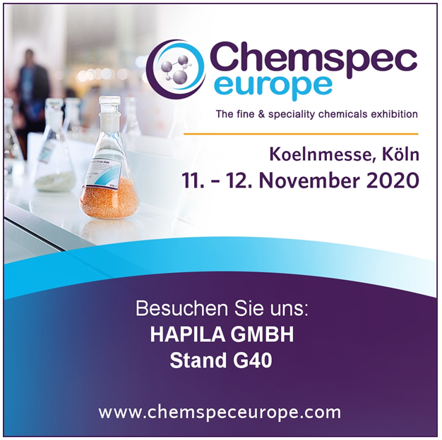 HAPILA commits to rescheduled Chemspec Europe Exhibition