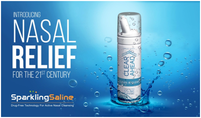 Sparkling Saline Spray: 21st century carbonated natural nasal relief